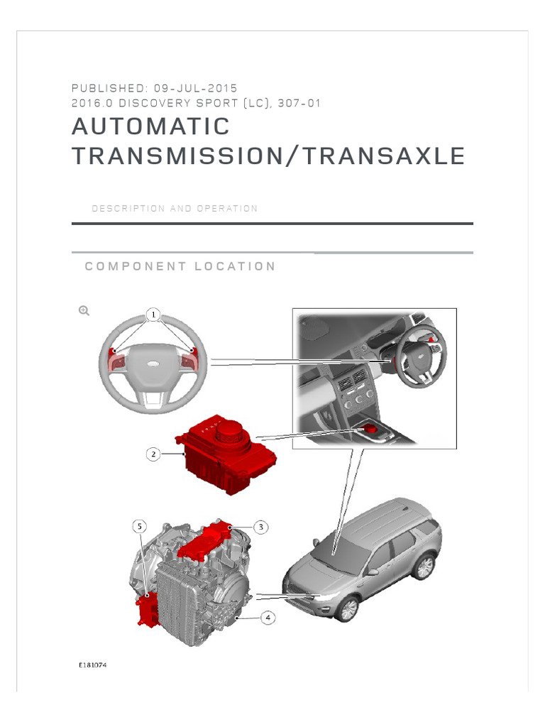 Description and Operation | PDF | Automatic Transmission | Manual ...