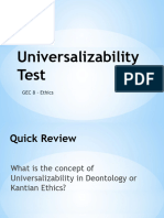 Universalizability Test