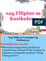 Ang Filipino Sa Kurikulum