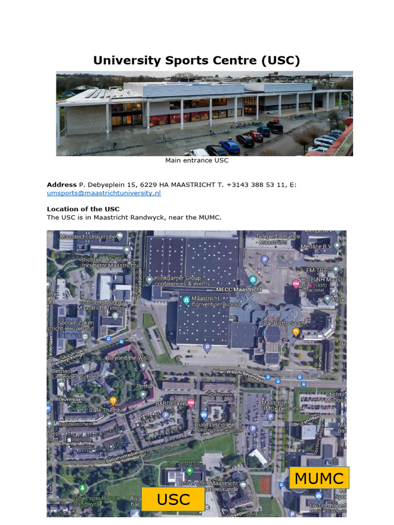 route-and-parking-instructions-university-sports-centre-usc-pdf