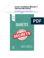 Download Diabetes Secrets 1St Edition Michael T Mcdermott Md Author full chapter