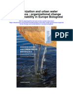 Modernization and Urban Water Governance Organizational Change and Sustainability in Europe Bolognesi Full Chapter