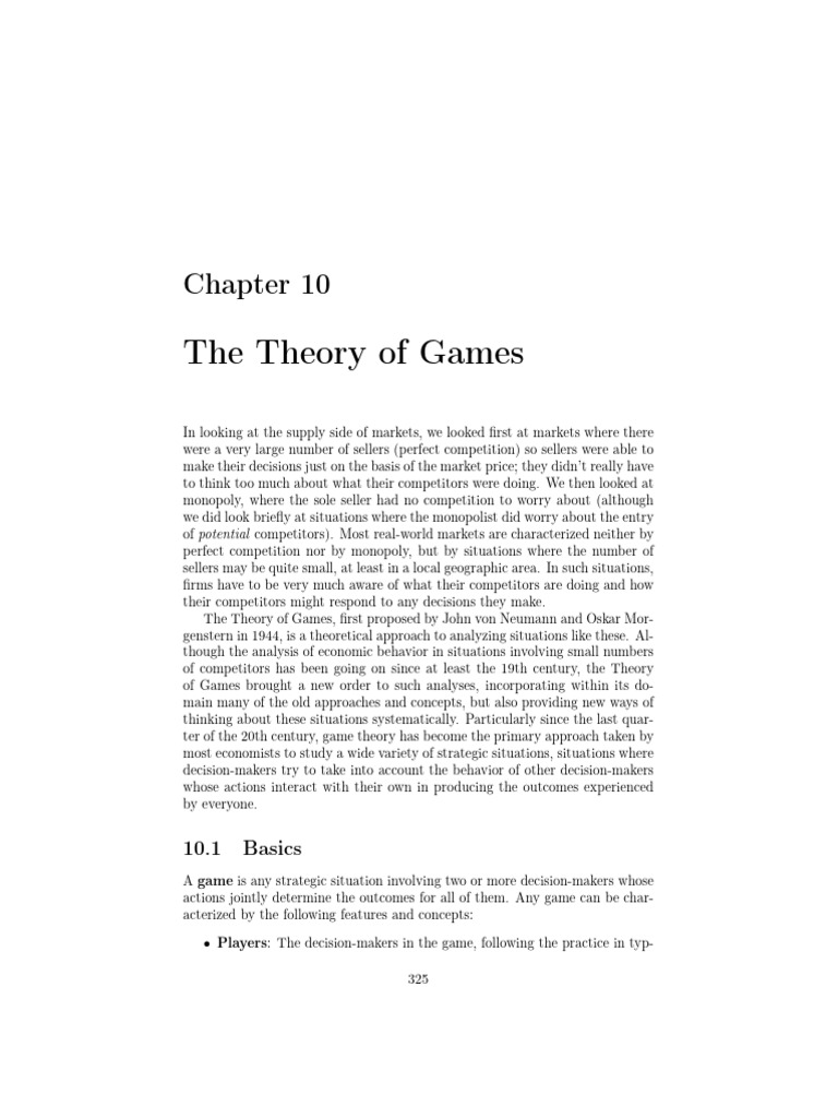 GameTheoryPankaj-chap10 | PDF | Game Theory | Economics Of Uncertainty