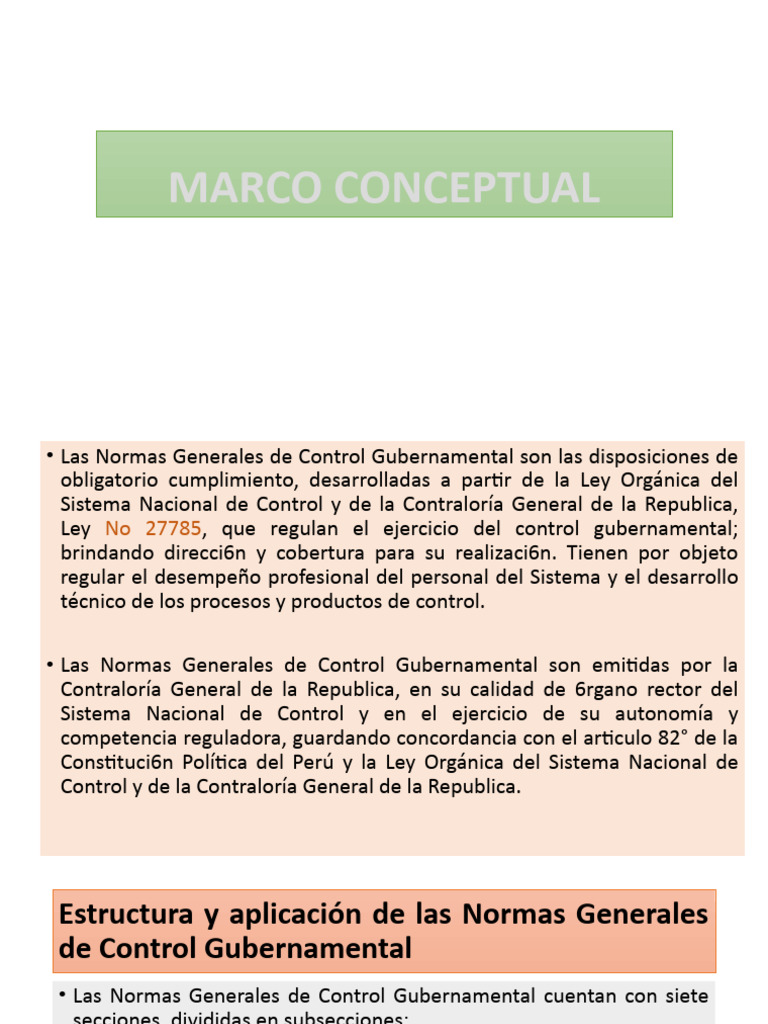 Normas de Control Gubernamental en Perú | PDF