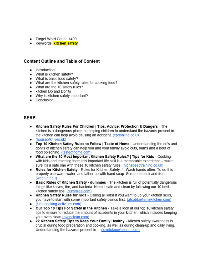 Essential Kitchen Safety Rules | PDF | Kitchen | Cooking