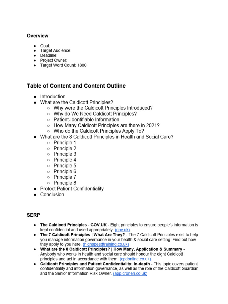 What Are The 8 Caldicott Principles_ PDF Confidentiality National