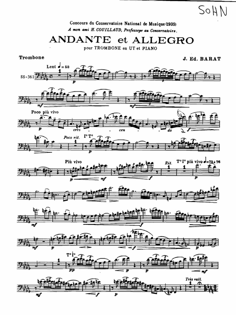 Trombone Solos Pdf Musical Compositions Elements Of Music