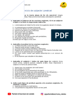 Exercicis de Subjecte i Predicat PDF