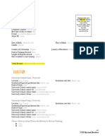 UTP Resume Template