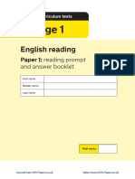 ks1 English 2023 Reading Paper 1 Reading Answer Booklet