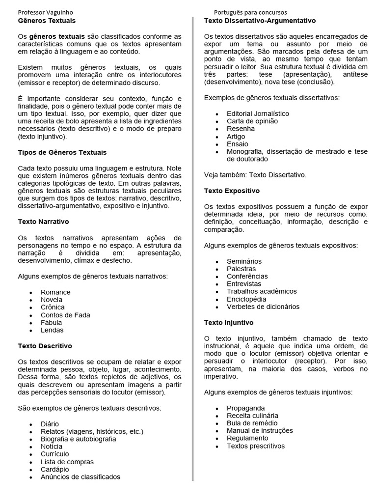 Gêneros Textuais Pdf