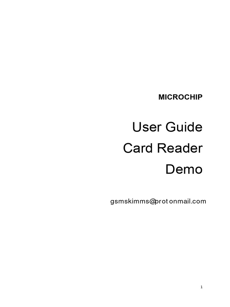 Card Reader Demo Guide | PDF | Bit | Analog To Digital Converter