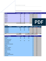 Presupuesto de Ingresos y Costos en Excel