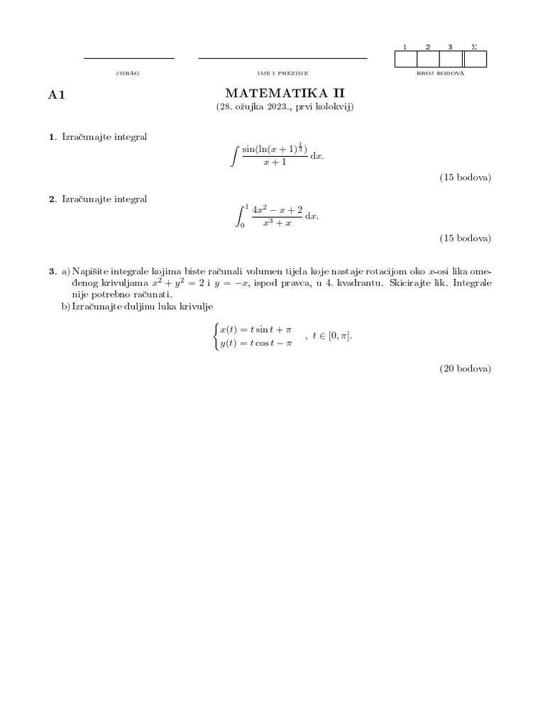 Mat2 Kol1 28 03 2023 | PDF