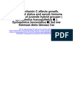 Dietary Vitamin C Affects Growth Antioxidant Status and Serum Immune Parameter of Juvenile Hybrid Grouper Epinephelus Fuscoguttatus X Epinephelus Lanceolatus Fed Low Fish Full Chapter