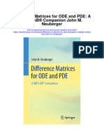 Download Difference Matrices For Ode And Pde A Matlab Companion John M Neuberger full chapter