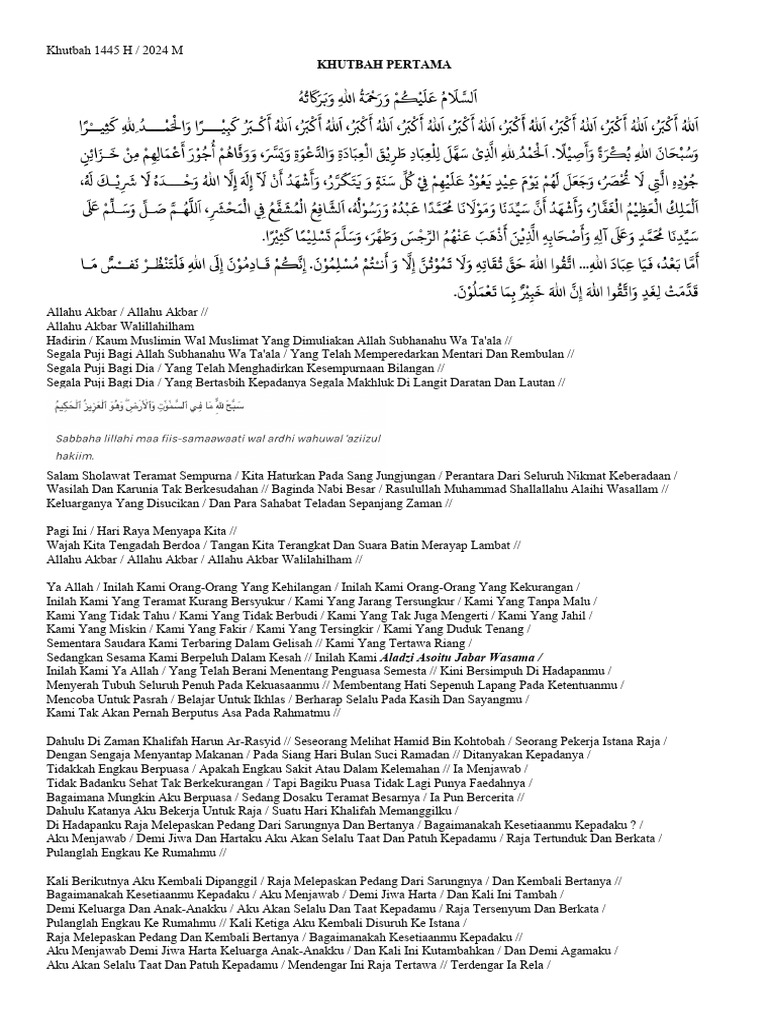 Khutbah idul fitri 1445 h 2024 m ridwan sudayat pdf