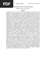 Sustentabilidade Economia e Ecologia