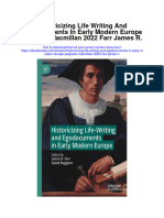 Historicizing Life Writing and Egodocuments in Early Modern Europe Palgrave Macmillan 2022 Farr James R Full Chapter