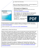 Philosophical Magazine: To Cite This Article: E. M. Passmore (1965) Correlation of Temperature and Grain Size Effects