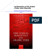 The Lexical Semantics of The Arabic Verb Peter John Glanville Full Chapter