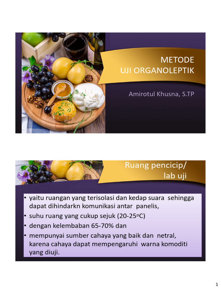 Metode Uji Organoleptik dan Jenisnya | PDF