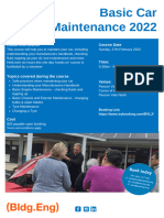 Flyer - Basic Car Maintenance 27 February 2022