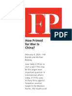 Hal Brands - How Primed for War is China - 2024