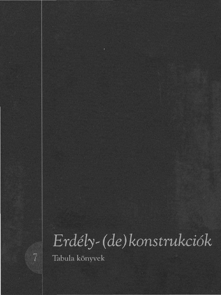 Erdely De Konstrukciok Tanulmanyok Pdf