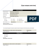 Absence Request Form for Company Name Employees