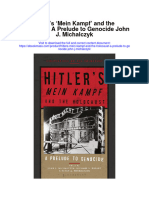 Hitlers Mein Kampf and The Holocaust A Prelude To Genocide John J Michalczyk Full Chapter