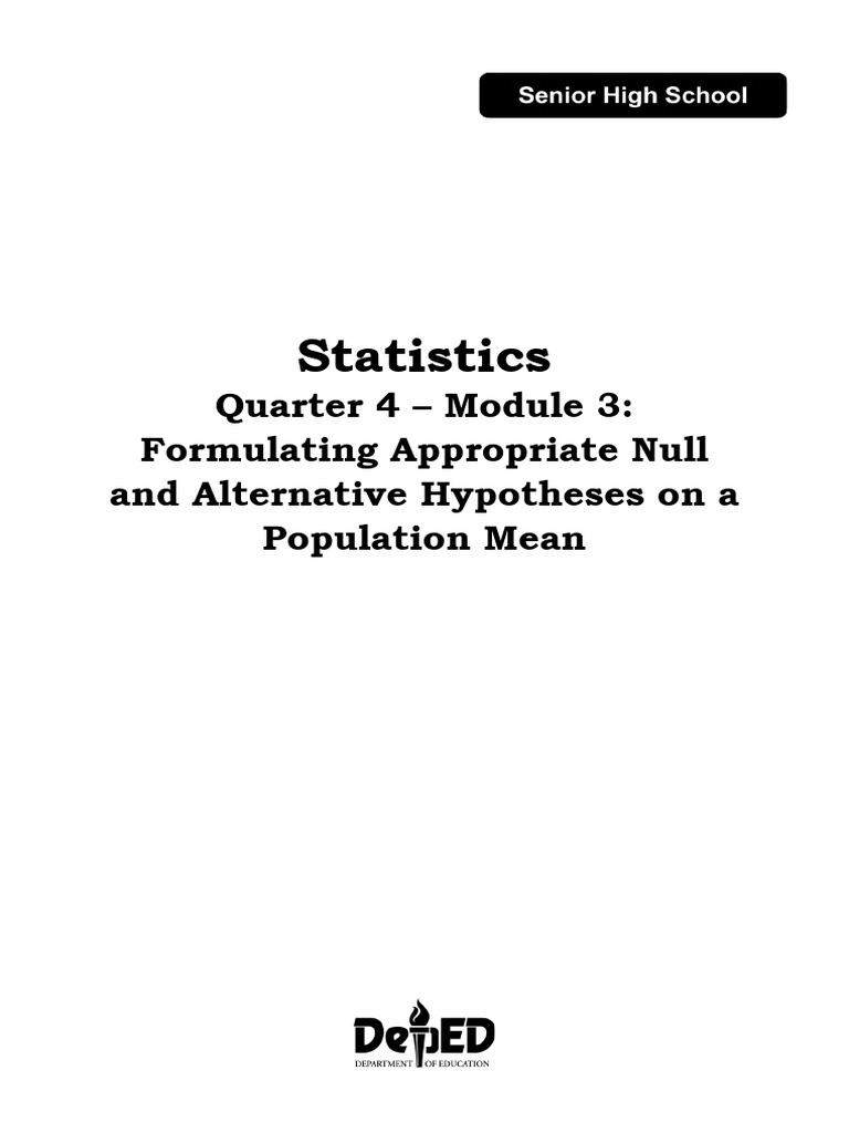Formulating Null and Alternative Hypotheses | PDF | Hypothesis | Null ...