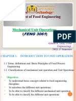 Mechanical Unit Operations 2015