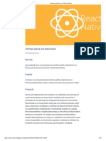 Interface Gráfica Com React Native
