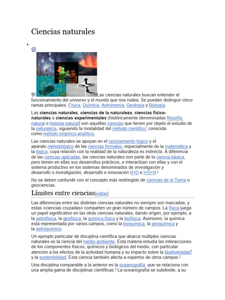 Introducción a las Ciencias Naturales | PDF | Ciencias de la Tierra ...
