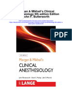 Morgan Mikhails Clinical Anesthesiology 6Th Edition Edition John F Butterworth Full Chapter