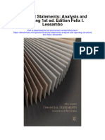 Download Financial Statements Analysis And Reporting 1St Ed Edition Felix I Lessambo full chapter