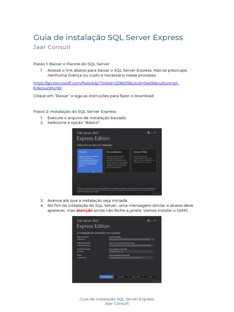 Instalação SQL Server | PDF