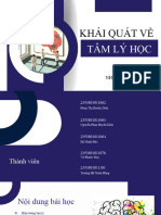 KHÁI QUÁT VỀ TÂM LÝ HỌC