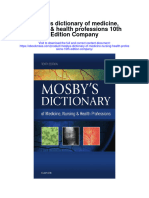 Mosbys Dictionary of Medicine Nursing Health Professions 10Th Edition Company Full Chapter