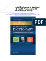 Download Mosbys Pocket Dictionary Of Medicine Nursing Health Professions 8Th Edition Edition Mosby full chapter