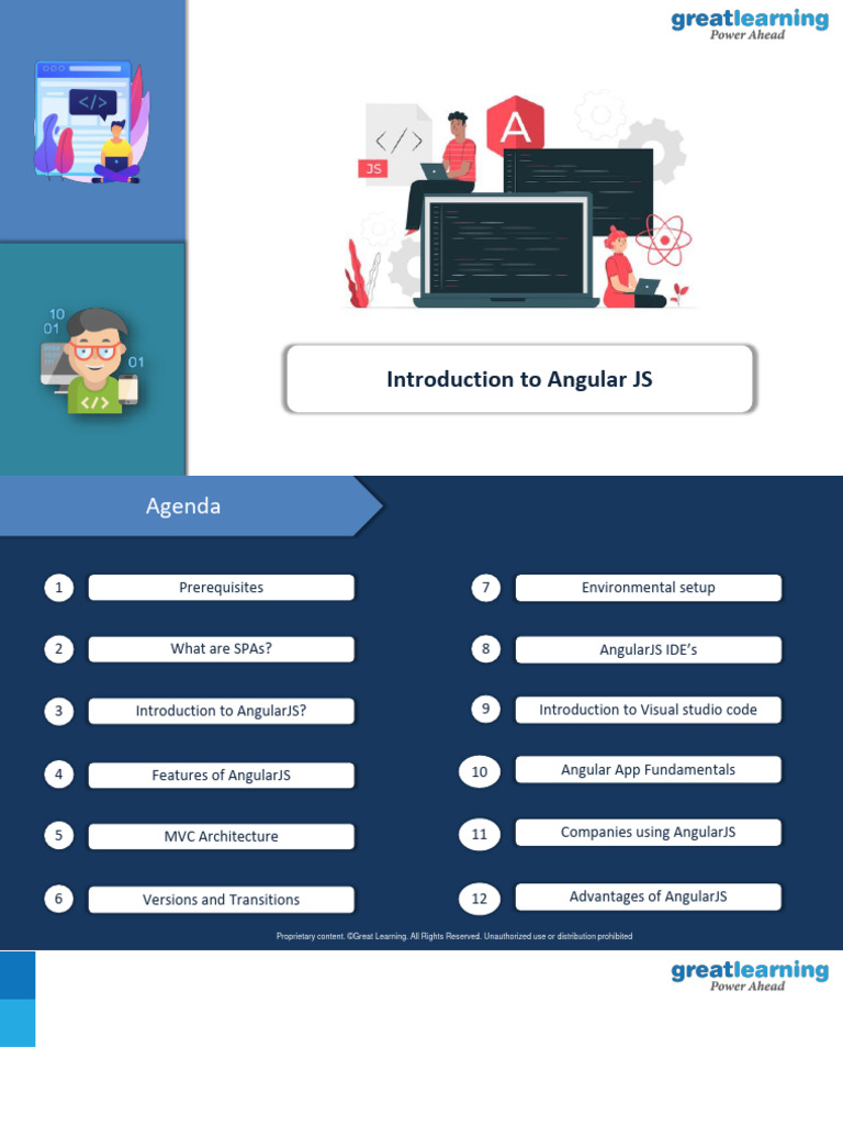 Introduction To AngularJS With Logo | PDF | Angular Js | Html