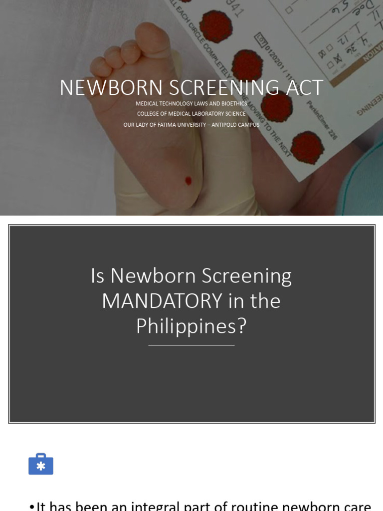 Newborn Screening Act in the Philippines | PDF | Medical Specialties ...