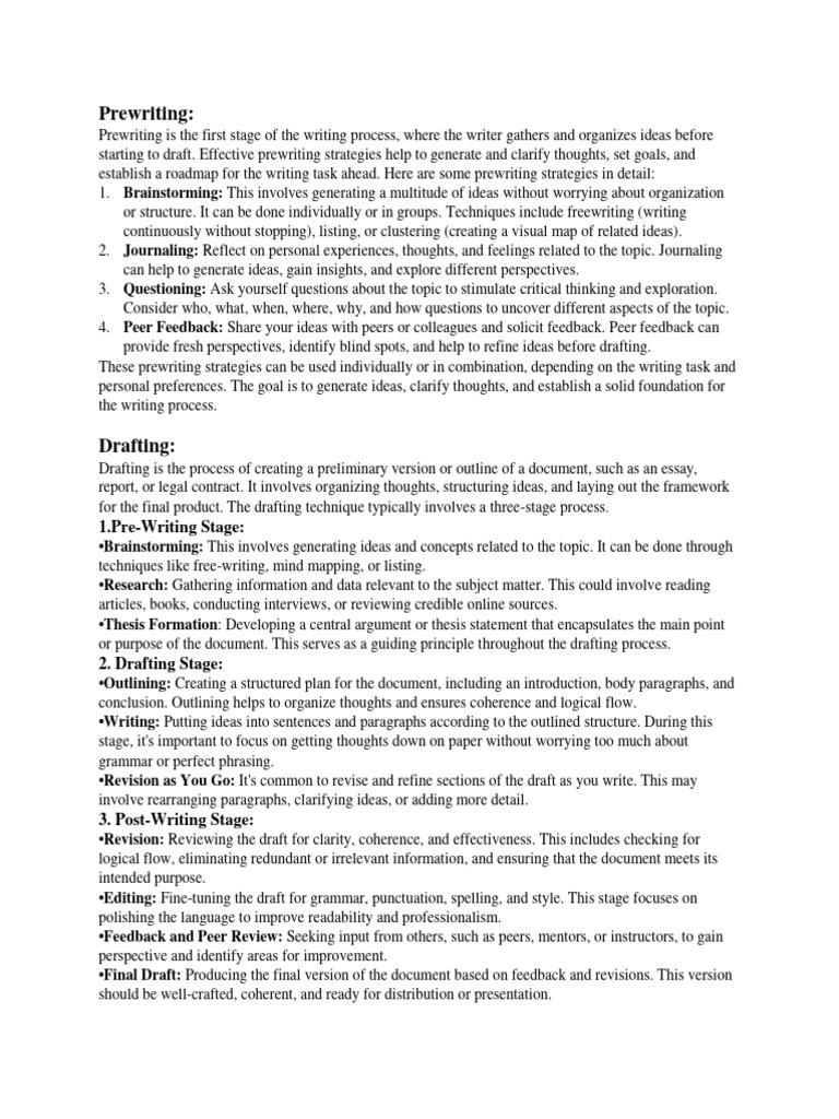 Effective Prewriting Strategies | PDF | Reading Comprehension | Thought