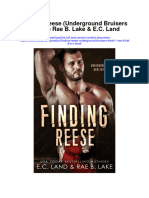 Download Finding Reese Underground Bruisers Book 1 Rae B Lake E C Land full chapter