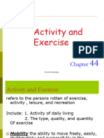 Activity and Exercise أسس