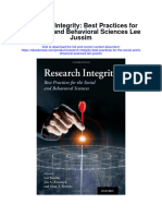 Download Research Integrity Best Practices For The Social And Behavioral Sciences Lee Jussim all chapter