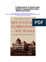 Mountstuart Elphinstone in South Asia Pioneer of British Colonial Rule Shah Mahmoud Hanifi Full Chapter