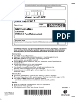 0s5 9MA0-02 Pure 2 - Mock Set 5 Question Paper (PD - 240418 - 093110