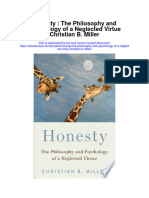 Download Honesty The Philosophy And Psychology Of A Neglected Virtue Christian B Miller full chapter